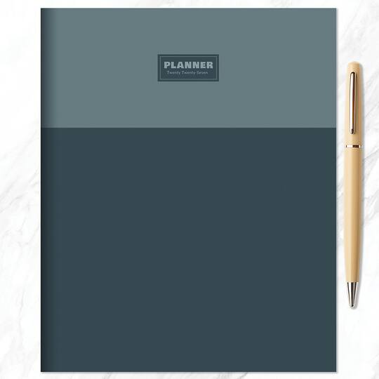 2027 Blue Blocks Medium Monthly Planner